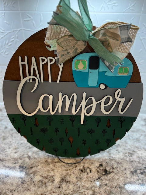 Happy Camper Door Hanger
