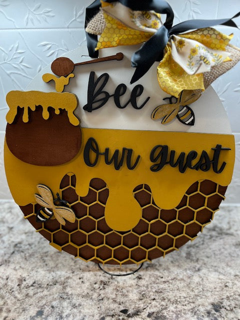 Bee Our Guest Door Hanger