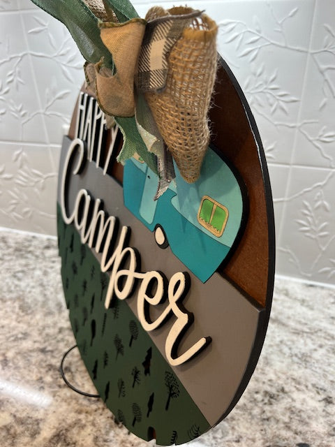 Happy Camper Door Hanger