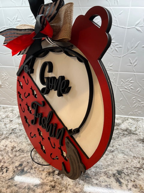 Gone Fishing Door Hanger